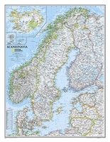 Scandinavië en Ijsland, 60 x 77 cm