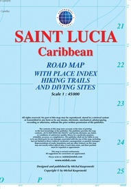 Wegenkaart - landkaart Saint Lucia - Caribbean | Kasprowski Maps