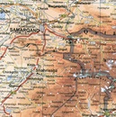 Wegenkaart - landkaart Central Asia - Kazachstan, Uzbekistan, Kirgizië en Tajikistan | Gizi Map