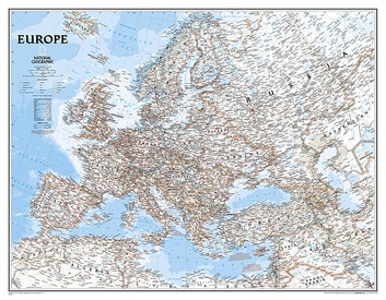 Wandkaart 20075 Europa, politiek, 114 x 88 cm | National Geographic