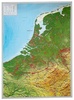 Reliëfkaart Benelux met voelbaar 3D reliëf | 77 x 57 cm | GeoRelief