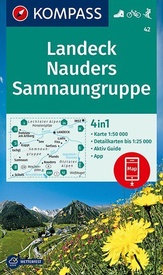 Wandelkaart 42 Landeck - Nauders - Samnaungruppe | Kompass