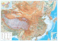 China – geografisch, 120 x 88 cm