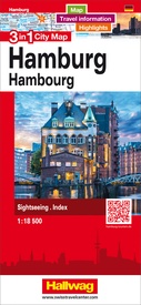 Stadsplattegrond 3 in 1 city map Hamburg | Hallwag