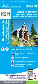 Wandelkaart - Topografische kaart 3540OT Barcelonnette | IGN - Institut Géographique National