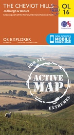 Wandelkaart - Topografische kaart 16 OS Explorer Map | Active Cheviot Hills | Ordnance Survey