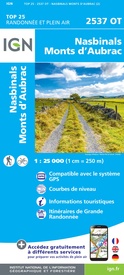 Wandelkaart - Topografische kaart 2537OT Nasbinals - Monts d'Aubrac | IGN - Institut Géographique National