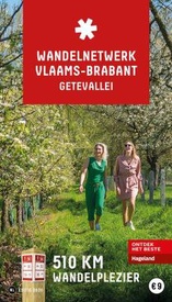 Wandelkaart Wandelnetwerk BE Getevallei 2 kaarten + infogids | Toerisme Vlaams-Brabant