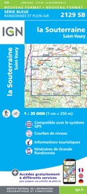 Wandelkaart - Topografische kaart 2129 SB - Serie Bleue La Souterraine | IGN - Institut Géographique National