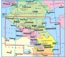 Wegenkaart - landkaart Caucasus Kaukasus geografisch | Gizi Map