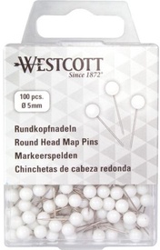 handige extra Markeerspelden voor wandkaart - Wit | Westcott