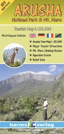 Wandelkaart Arusha National Park & Mt. Meru | Harms IC Verlag