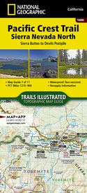 Wandelkaart 1008 Pacific Crest Trail: Sierra Nevada North | National Geographic