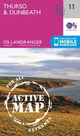 Wandelkaart - Topografische kaart 11 Landranger Active Thurso / Dunbeath | Ordnance Survey