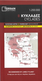 Wegenkaart - landkaart 8 Touring Map Cyclades | Terrain maps