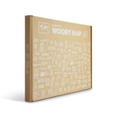 Wereldkaart van kurk Woody Map Wereld L wit zwart kader | 63 x 48cm | Miss Wood