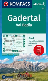 Wandelkaart 51 Gadertal - Val Badia | Kompass