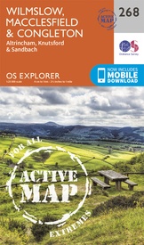 Wandelkaart 268 OS Explorer Map | Active Wilmslow / Macclesfield / Congleton | Ordnance Survey