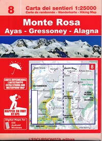 Wandelkaart 08 Monte Rosa | L'Escursionista editore
