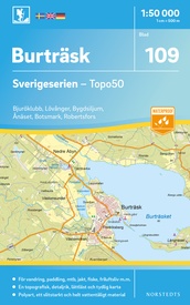 Wandelkaart - Topografische kaart 109 Sverigeserien Burträsk | Norstedts