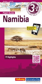 Wegenkaart - landkaart Flash Guide Namibia - Namibië | Hallwag