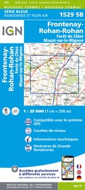 Wandelkaart - Topografische kaart 1529 SB - Serie Bleue Mauzé-sur-le-Mignon, Frontenay-Rohan, Foret de Chize | IGN - Institut Géographique National