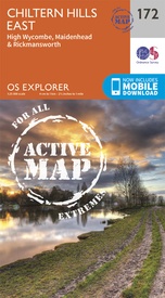 Topografische kaart - Wandelkaart 172 OS Explorer Map | Active Chiltern Hills East | Ordnance Survey