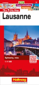 Stadsplattegrond 3 in 1 city map Lausanne | Hallwag