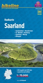 Fietskaart SLD01 Bikeline Radkarte Saarland | Esterbauer